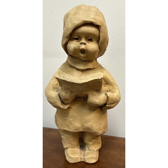 Dave Grossman Other - Vintage 1969 Dave Grossman Figurine Child Reading Book Choir Singer Tan
